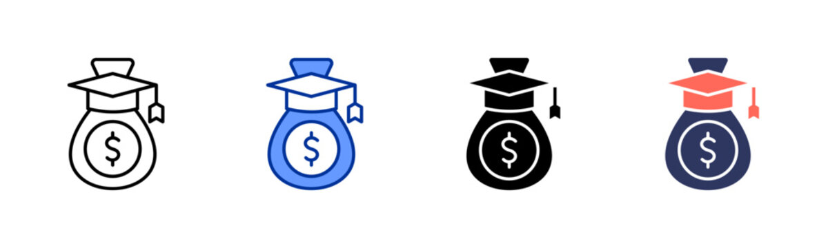 Tuition icon sheet multiple style collection