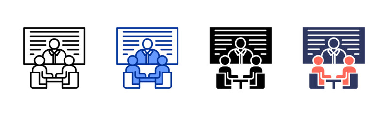 Lecture icon sheet multiple style collection