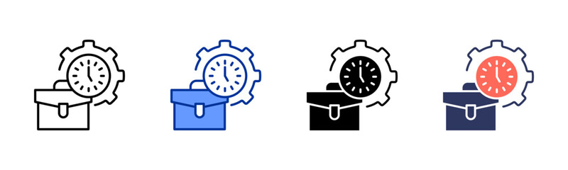 Office Hours icon sheet multiple style collection