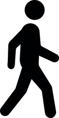Obraz premium シンプルな歩きの移動手段交通手段のシルエットアイコン
