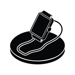 Smartwatch on Display Stand Sleek and modern design concept presentation image