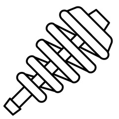 Fototapeta premium Single car spare part clean line icon mechanic outline element abstract symbol for vehicle service garage workshop maintenance