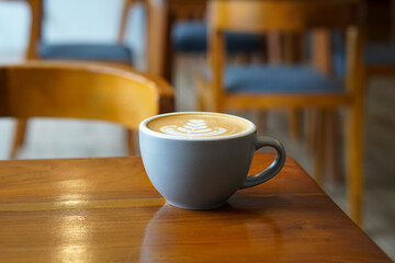 Hot Macadamia Latte, Indonesia, captured on July 13, 2025. Creamy espresso with macadamia nut milk, served warm in a ceramic cup on a table for a rich, nutty flavor