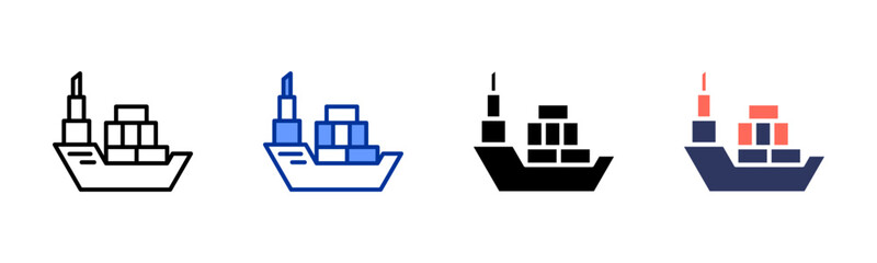 Cargo icon sheet multiple style collection