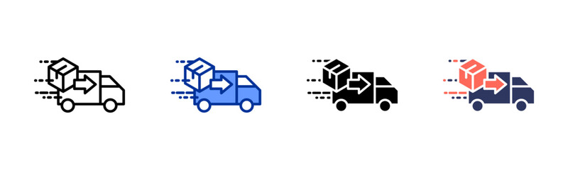Shipping icon sheet multiple style collection