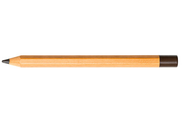 Naklejka premium Single natural wood cosmetic eyebrow pencil for makeup isolated on a transparent background