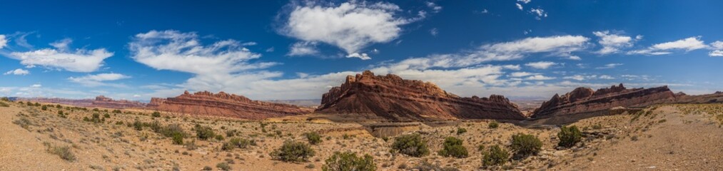 Black Dragon Canyon panorama with light clouds