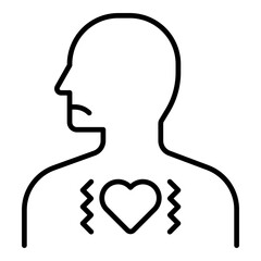 Anxiety Icon. Vector Line Icon