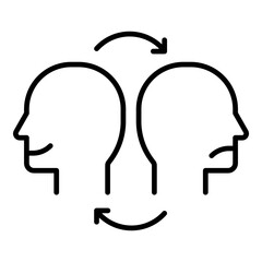 Mood Swing and Emotional Imbalance Icon. Vector Line Icon