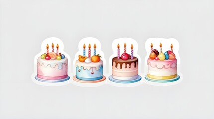 birthday cake with candles