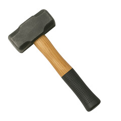 Isolate Transparent A durable rubber mallet with a wooden handle, ideal for construction and woodworking tasks. PNG Die-Cut