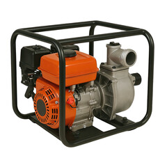 Isolate Transparent High-performance water pump designed for efficient water transfer in various industrial applications. PNG Die-Cut