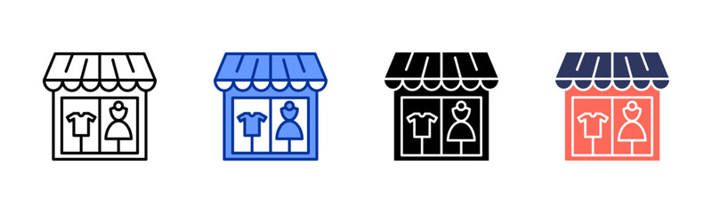 Shop Window icon sheet multiple style collection