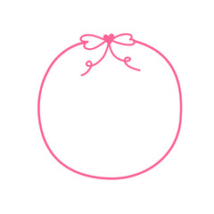 Pink ribbon bow frame