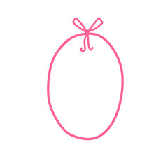 Pink ribbon bow frame