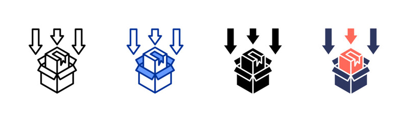 Packaging icon sheet multiple style collection © RanuKumbolo.lab