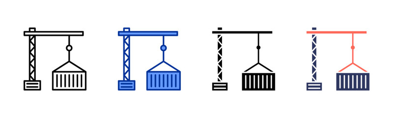 Cargo Handling icon sheet multiple style collection