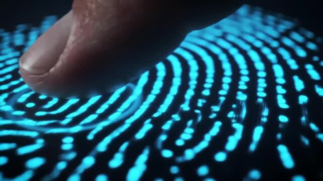 Abstract blue digital technology pattern with light and binary code representing data connection and internet communication in 3d perspective