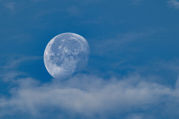 Moon with clouds in the morning
