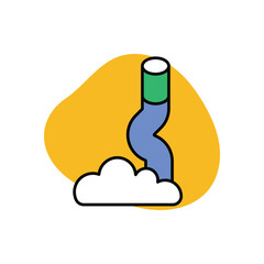 Broken Cigarette Icon vector stock illustration