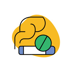Tobacco Awareness Icon vector stock illustration