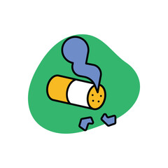 End Tobacco Use Icon vector stock illustration