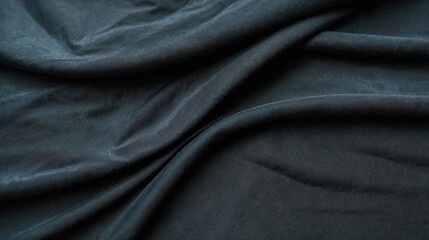 Obraz premium Black Wrinkled Cloth Texture with Directional Light