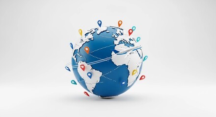 Global Connectivity A Networked World with Location Markers