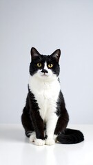 Black and white cat portrait (1)