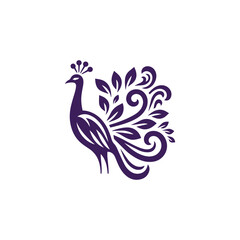 Elegant peacock logo