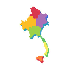 Colorful Map of Southeast Asia A Vibrant Cartographic Illustration