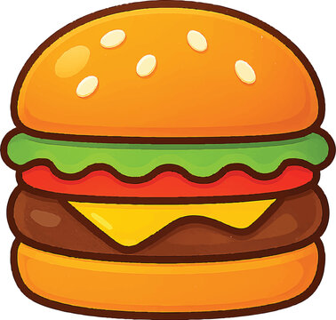 hamburger on white background
