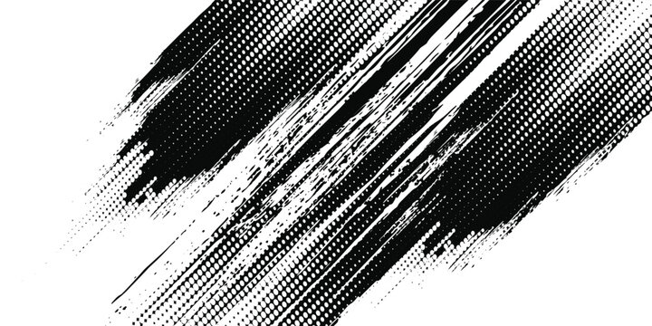 Glitch distorted grunge layer . Noise destroyed texture . Trendy defect error shapes . Overlay grunge texture . Distressed effect .Vector shapes with a halftone dots modern arts