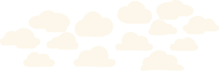 Simple Cartoon Clouds Vector Art