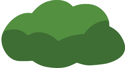 Simple Green Bush Vector Art