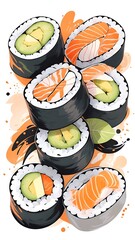 High-Quality Japanese Sushi Meal in Natural Light