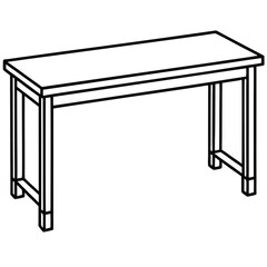 Illustration of a console table isolated on transparent background