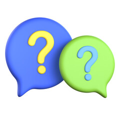 Question 3D Icon Colorful Style