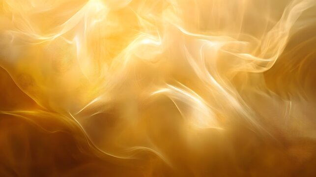 Golden, flowing, abstract design.
