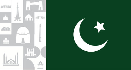 Happy independence day Pakistan. abstract vector illustration design, happy independence day 14 august sale template, 