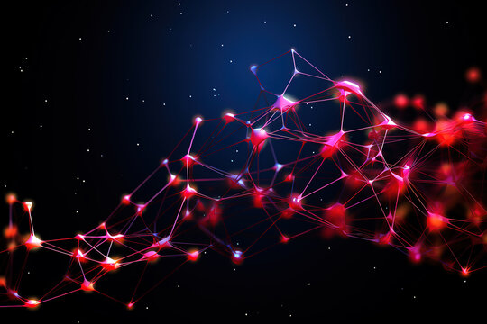 Plexus-style network background for futuristic science and technology presentation slides