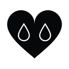 Heart Shaped Balloon Pair Icon Vector Illustration