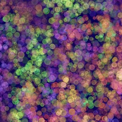 Colorful Bokeh Background with Blurred Light Circles and Festive Glow