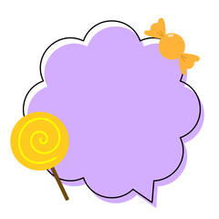 ハロウィン吹き出し　モコモコ飴付き