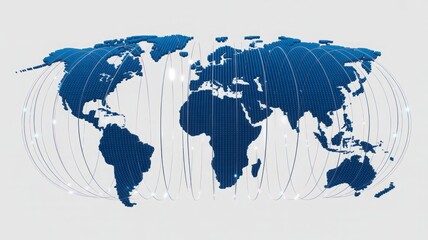 Abstract globe earth shows global connectivity and international network concept
