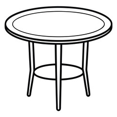 Simple stool illustration isolated on transparent background