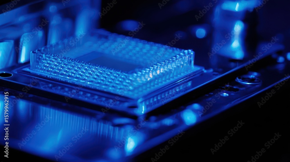 Aufkleber Close-up view of a computer processor socket.
