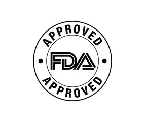 FDA Or Food and Drug Administration Approved Seal, Badge, Emblem, Label, Packaging Design Elements, The United States Food And Drug Administration Certified Badge Design, CBD Label Design Elements