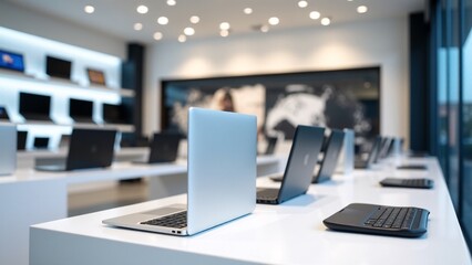Modern Laptop Showroom Interior