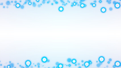 Blue glitter stars and bokeh lights border frame on transparent background, holiday winter abstract luxury background
